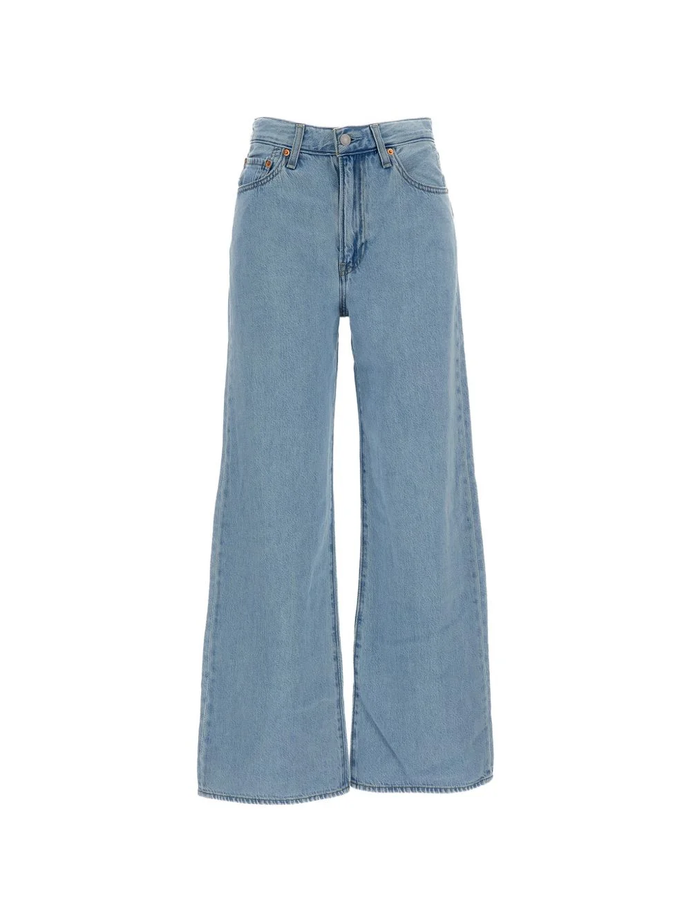 wide-leg button jeans - 1