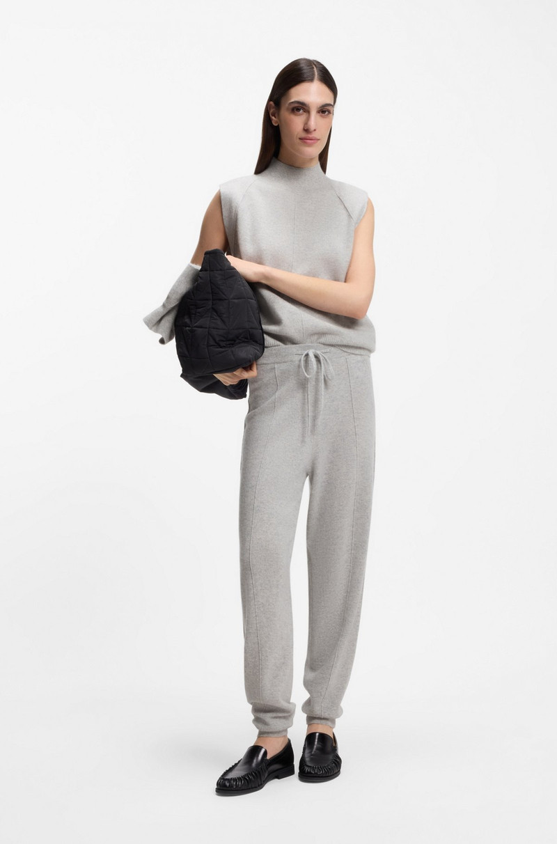 BOSS SLEEVELESS KNITTED TOP IN CASHMERE WITH SHOULDER PATCHES outlook