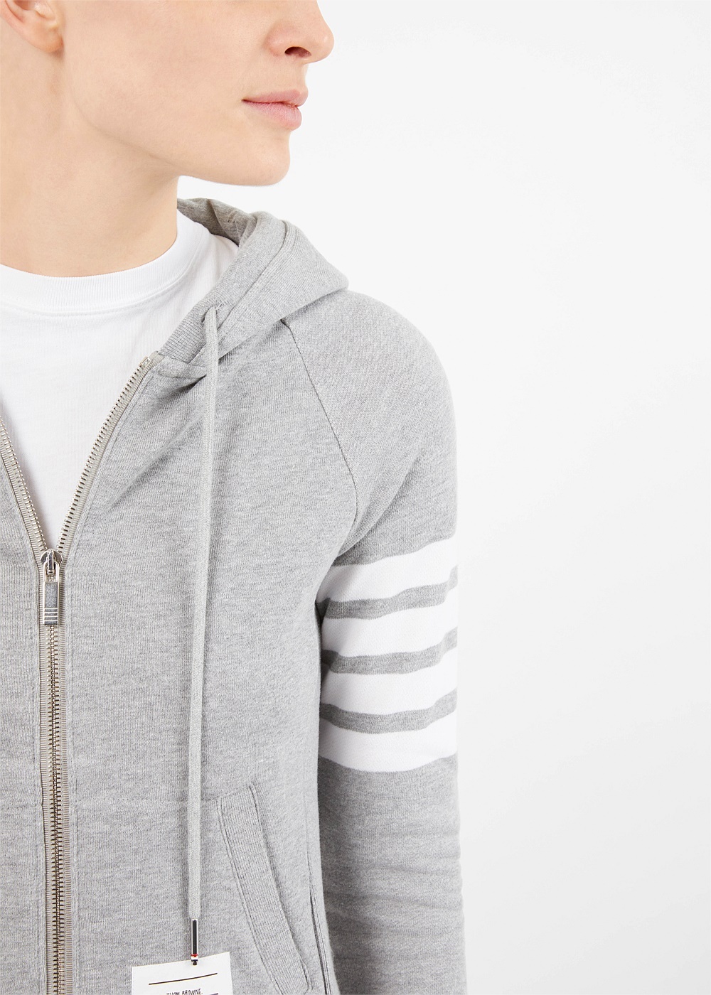 Engineered 4-Bar Stripe Zip-Up Hooded Sweatshirt - 4