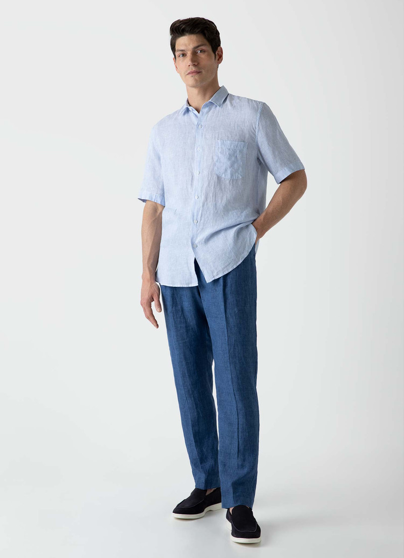 Pleated Linen Trouser 2