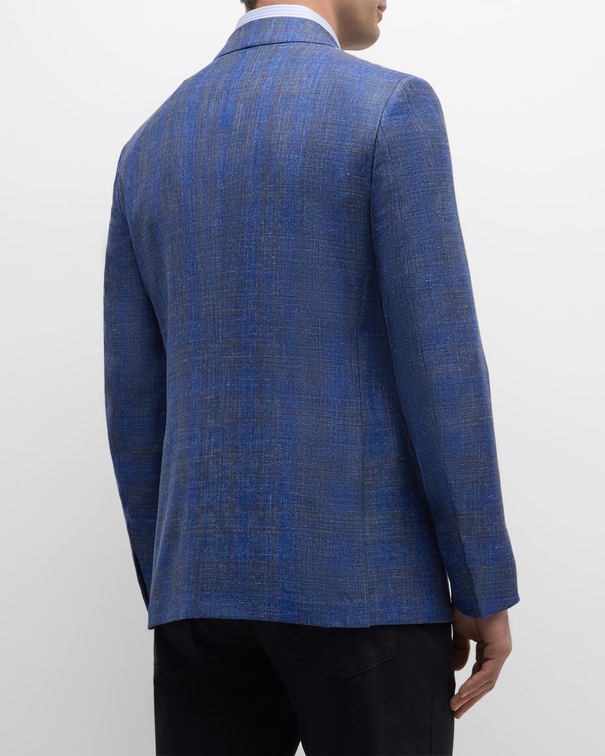 Men's Plaid Wool-Blend Sport Coat - 5