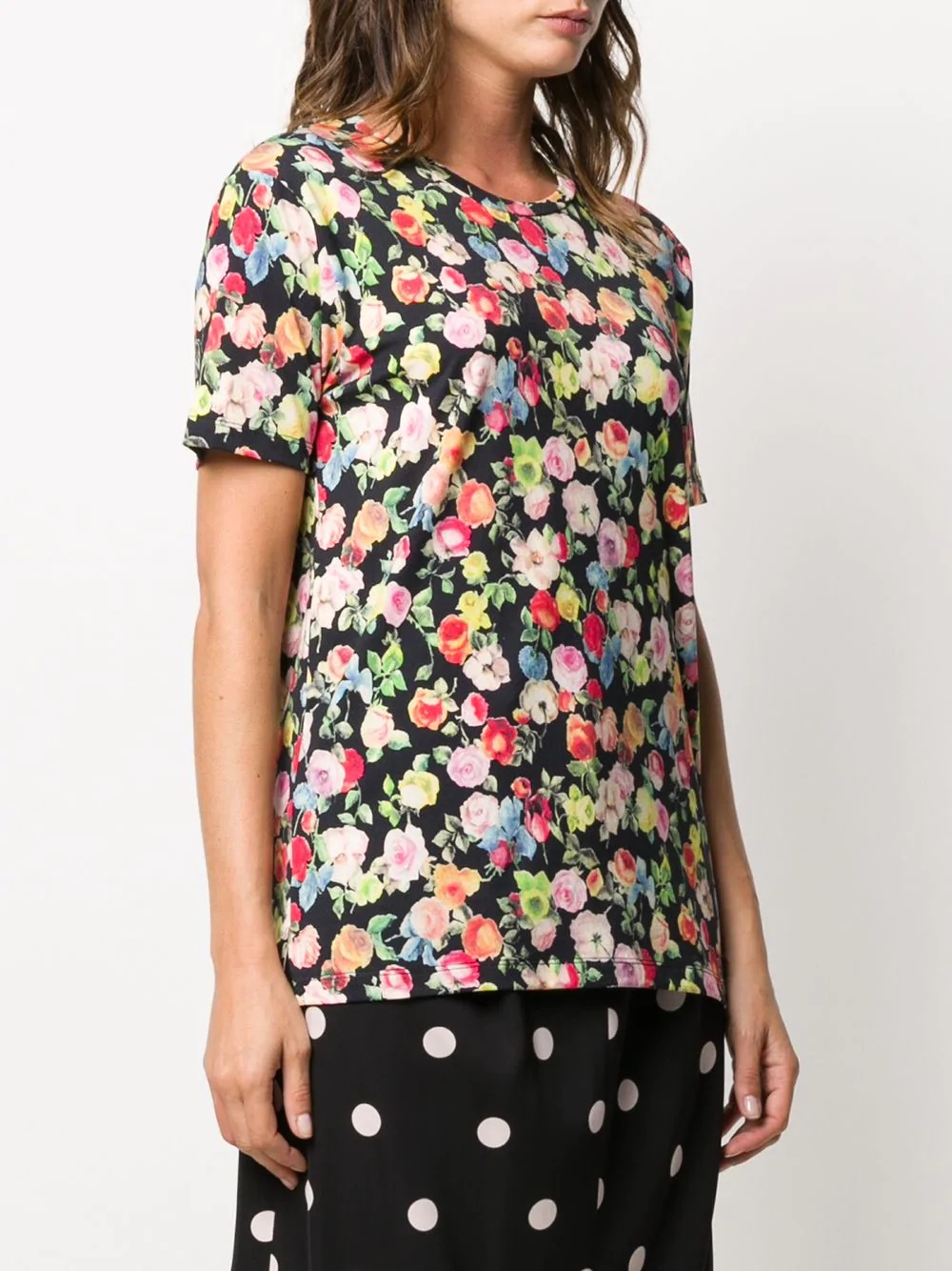 floral cotton t-shirt - 3