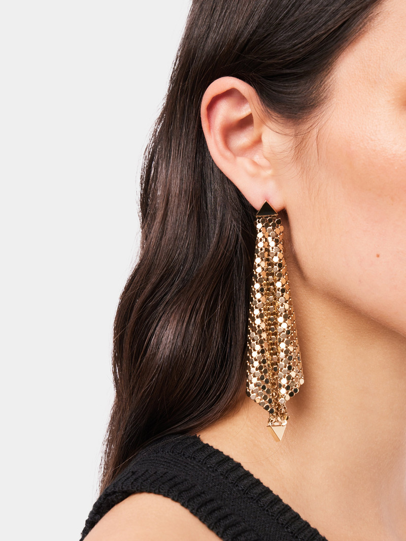 rabanne GOLD CHAINMAIL EARRINGS outlook