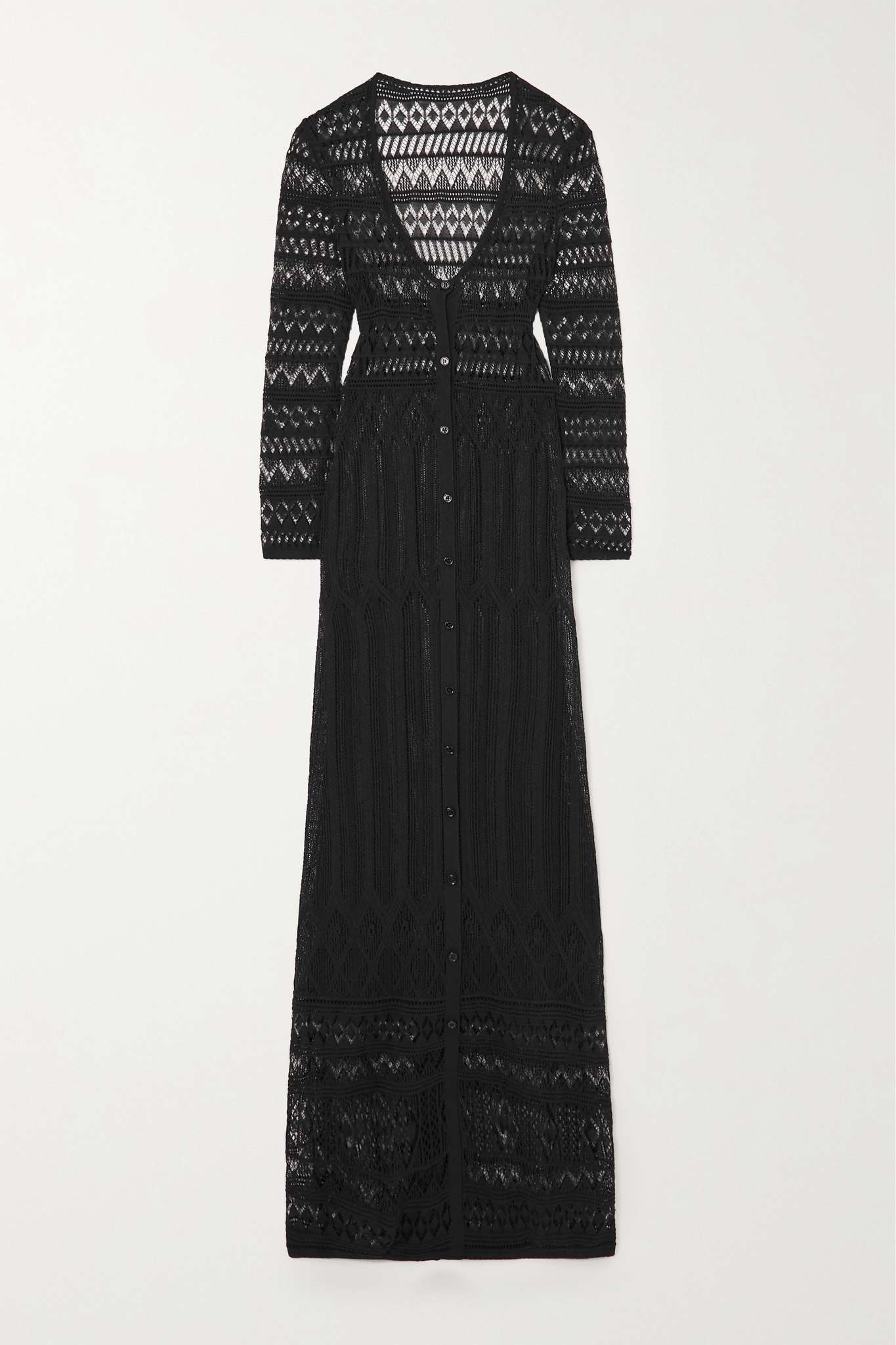 Atedy pointelle-knit cotton-blend maxi dress - 1