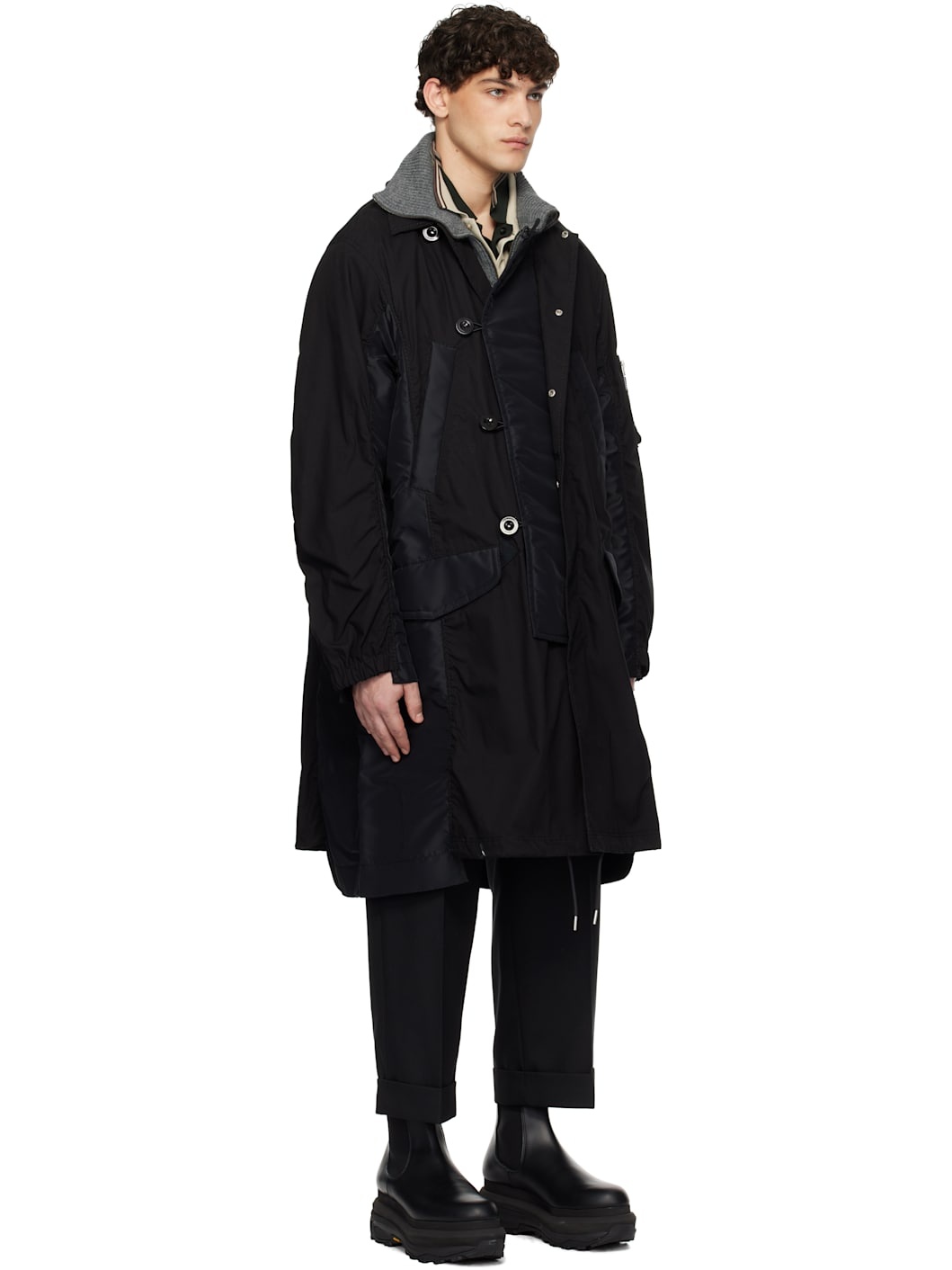 Black Military Coat - 2