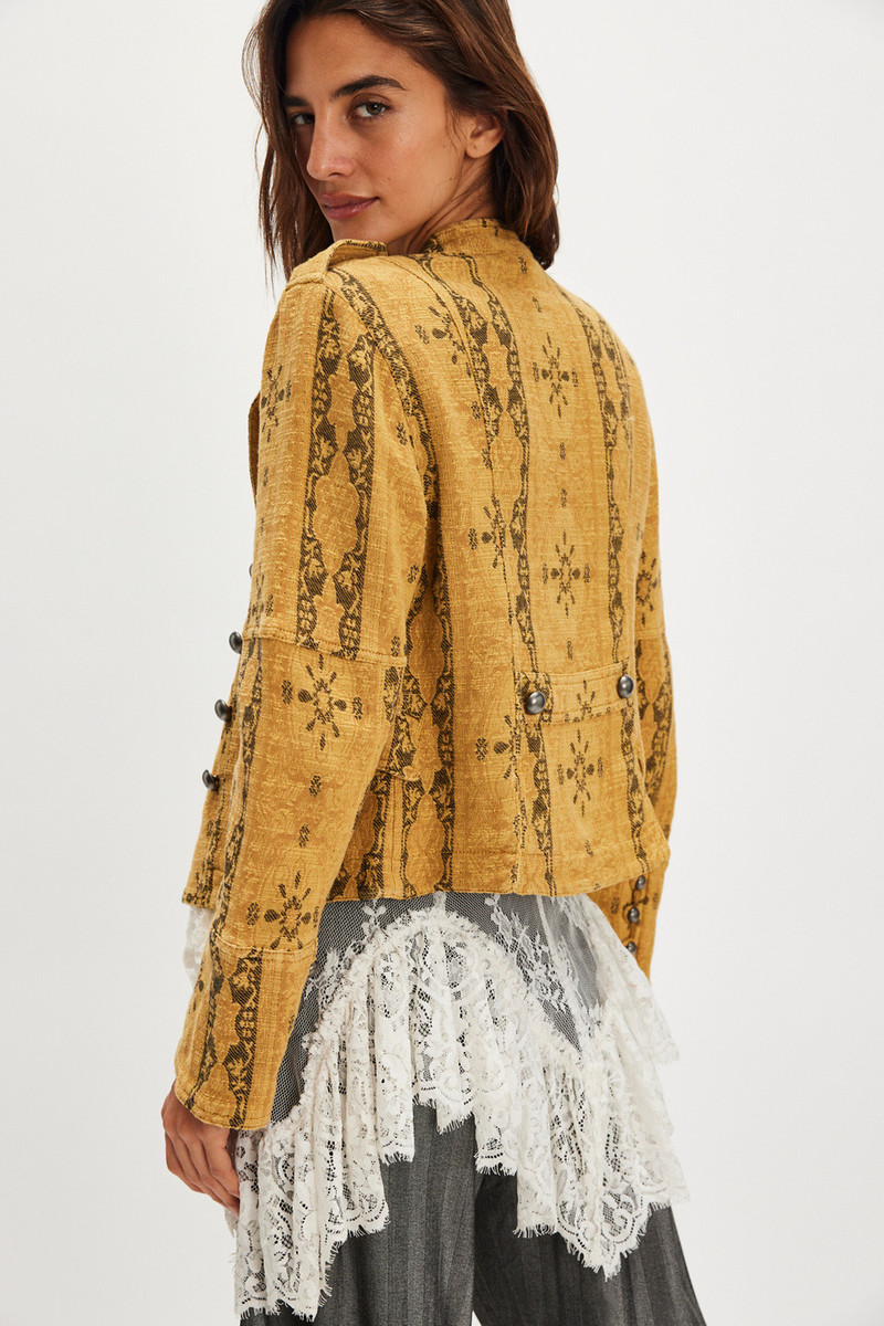 FREE PEOPLE Lotty Jacquard Band Jacket outlook