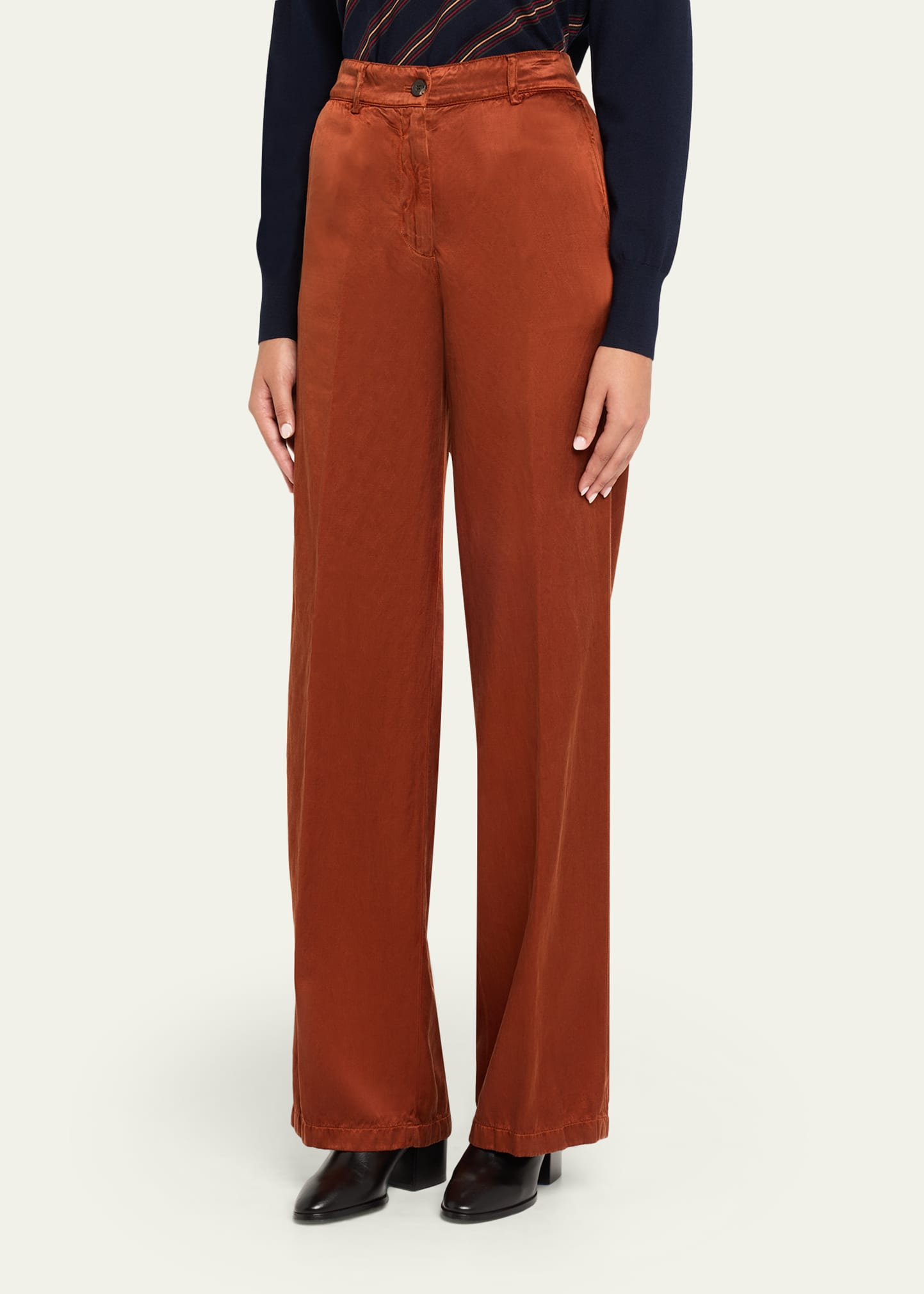 Paxy Wide-Leg Satin Pants - 4