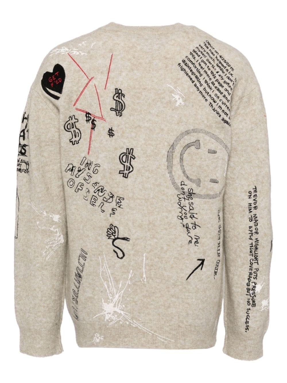 embroidered boyfriend sweater - 2