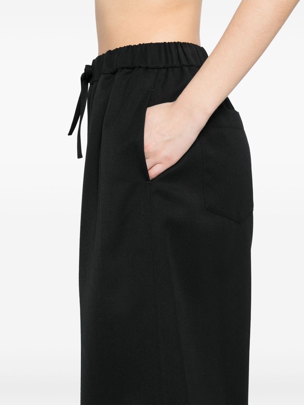 wide-leg elasticated long shorts - 5