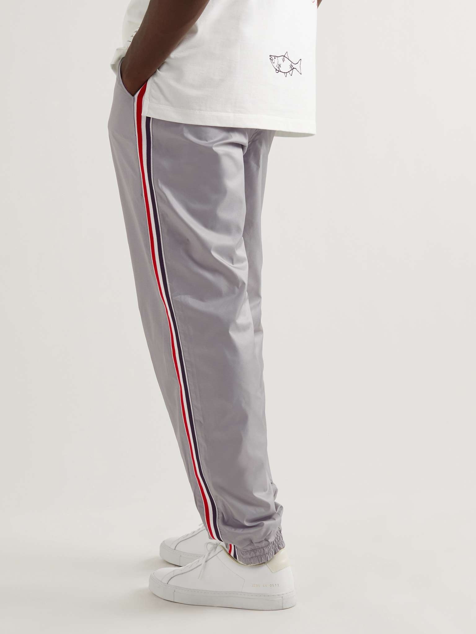 Tapered Grosgrain-Trimmed Ripstop Track Pants - 4