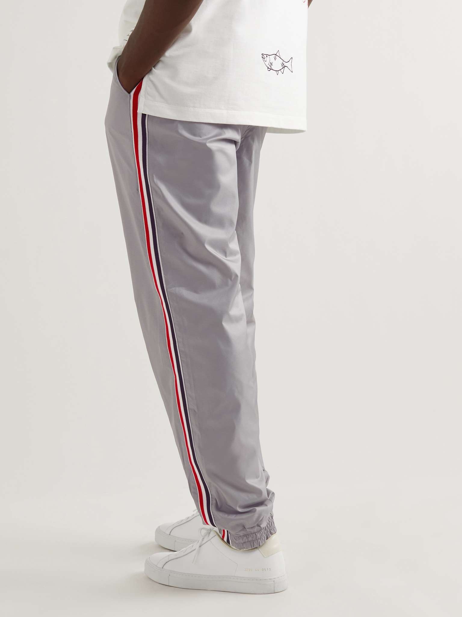 Tapered Grosgrain-Trimmed Ripstop Track Pants - 5