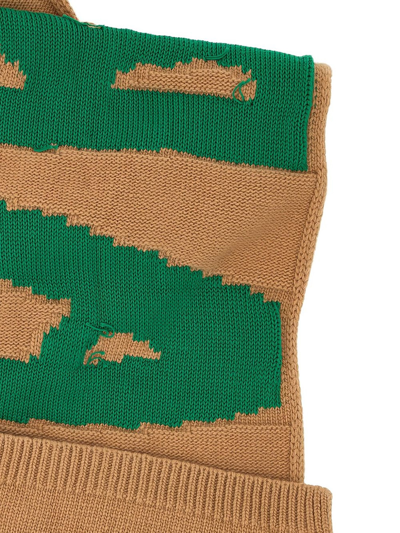 Marni embroidered-logo knit scarf outlook