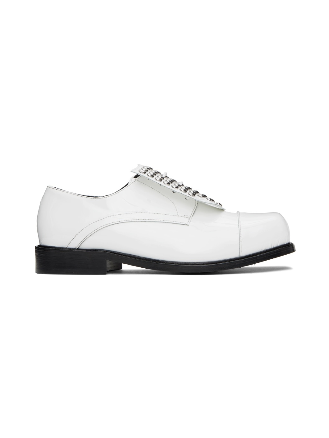 White Studded Shield Derbys - 1