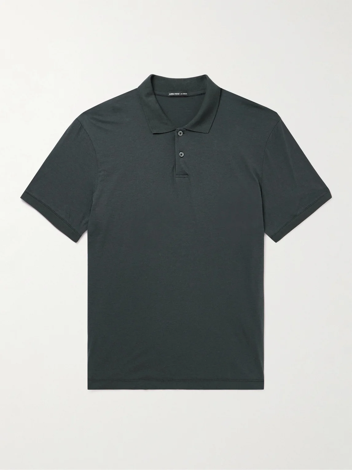 Luxe Lotus Cotton-Jersey Polo Shirt - 1