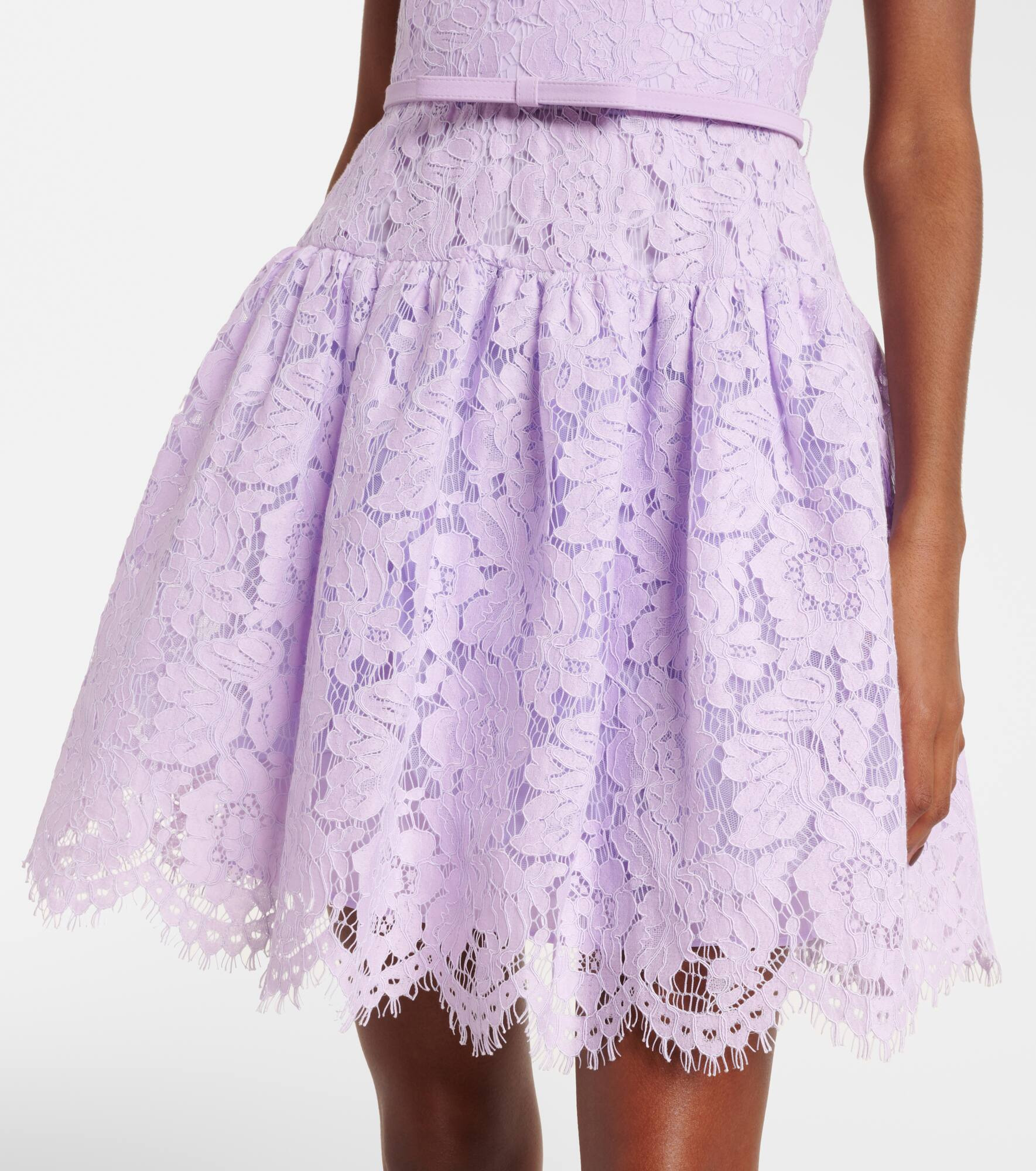 Belted lace minidress - 5