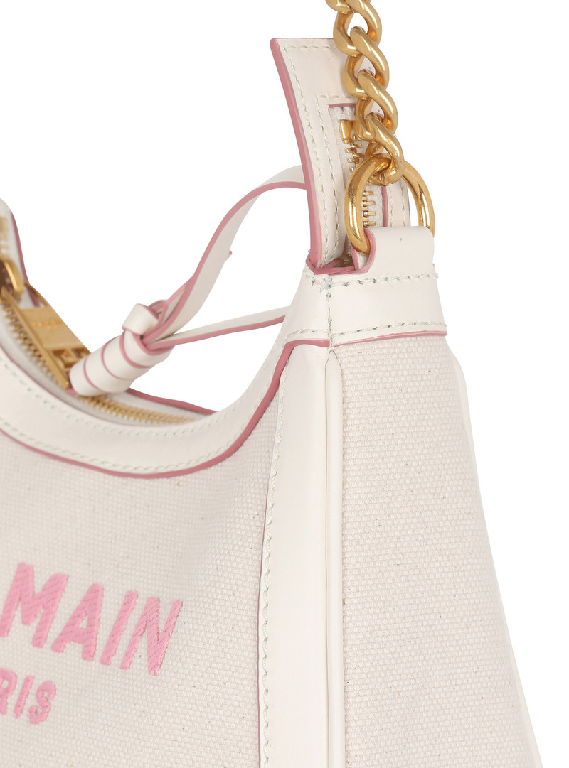 B-Army canvas bag with leather details 6