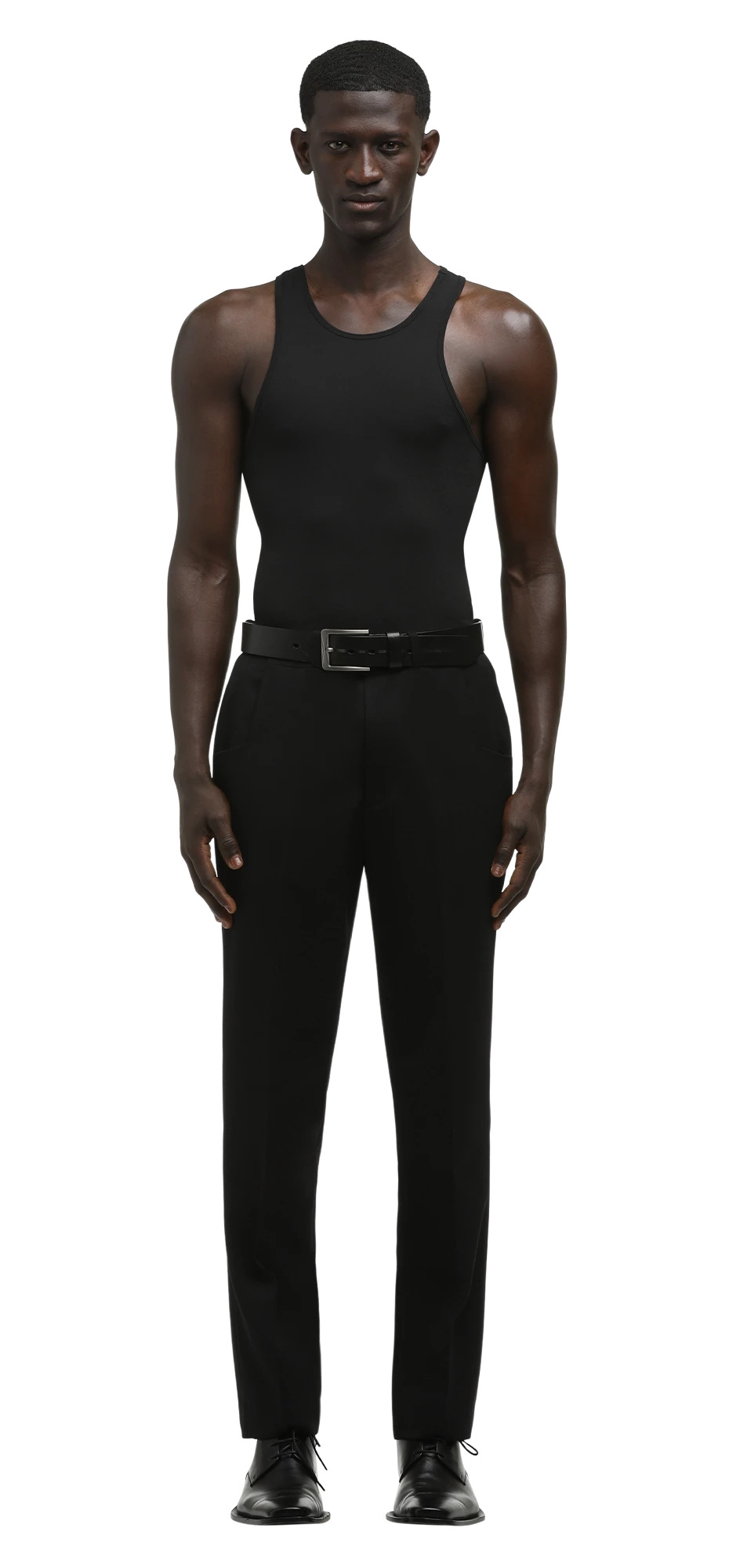 SLIM TROUSER BLACK WOOL - 4