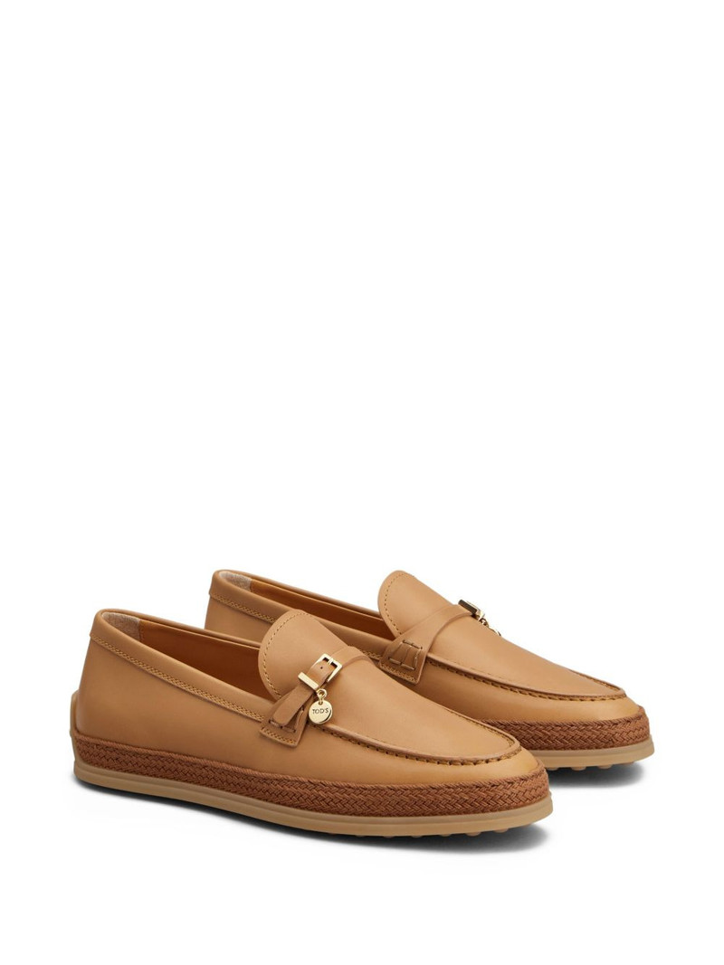 Tod's buckle-detail leather loafers outlook