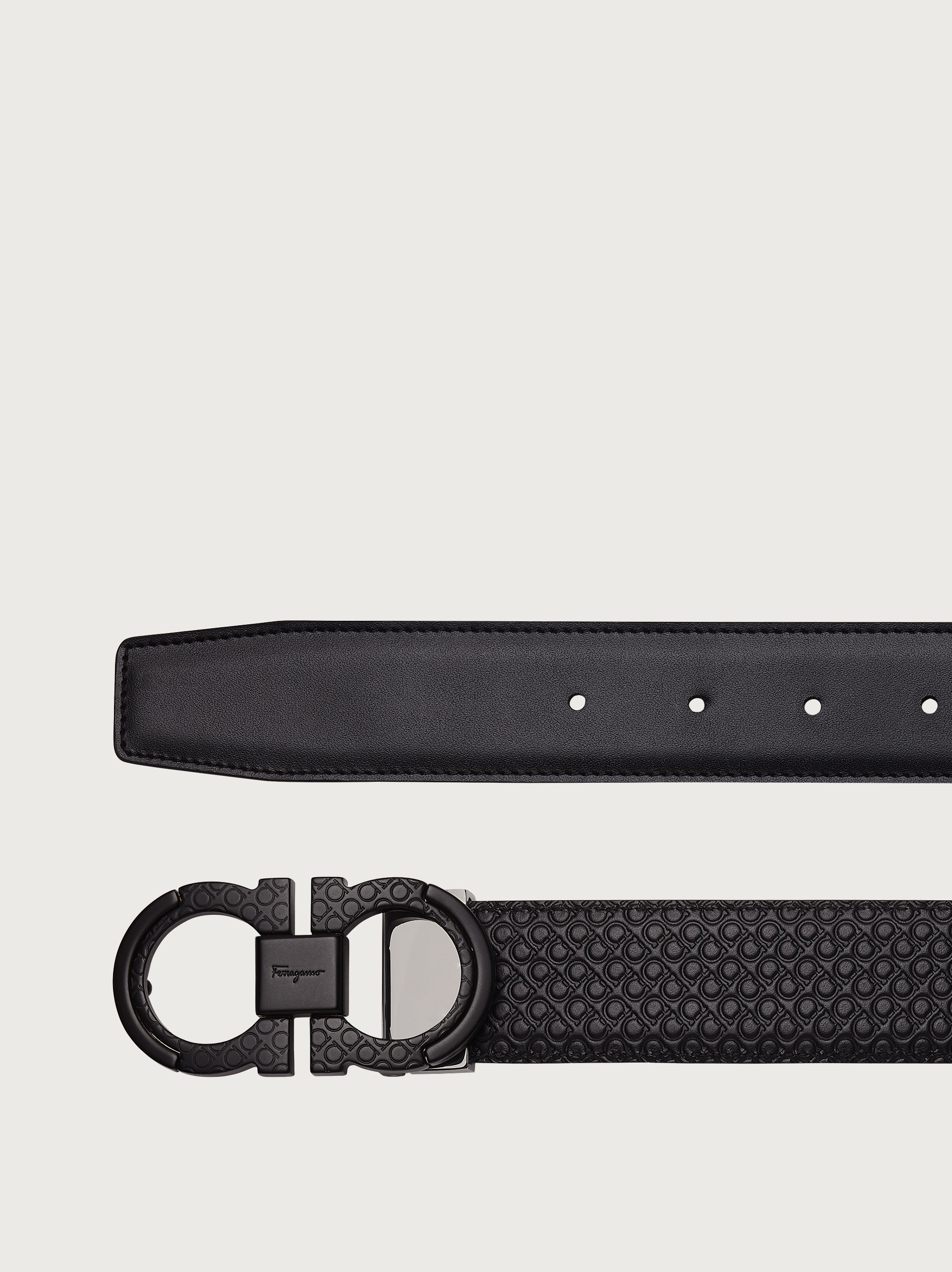 Reversible and adjustable Gancini belt - 3