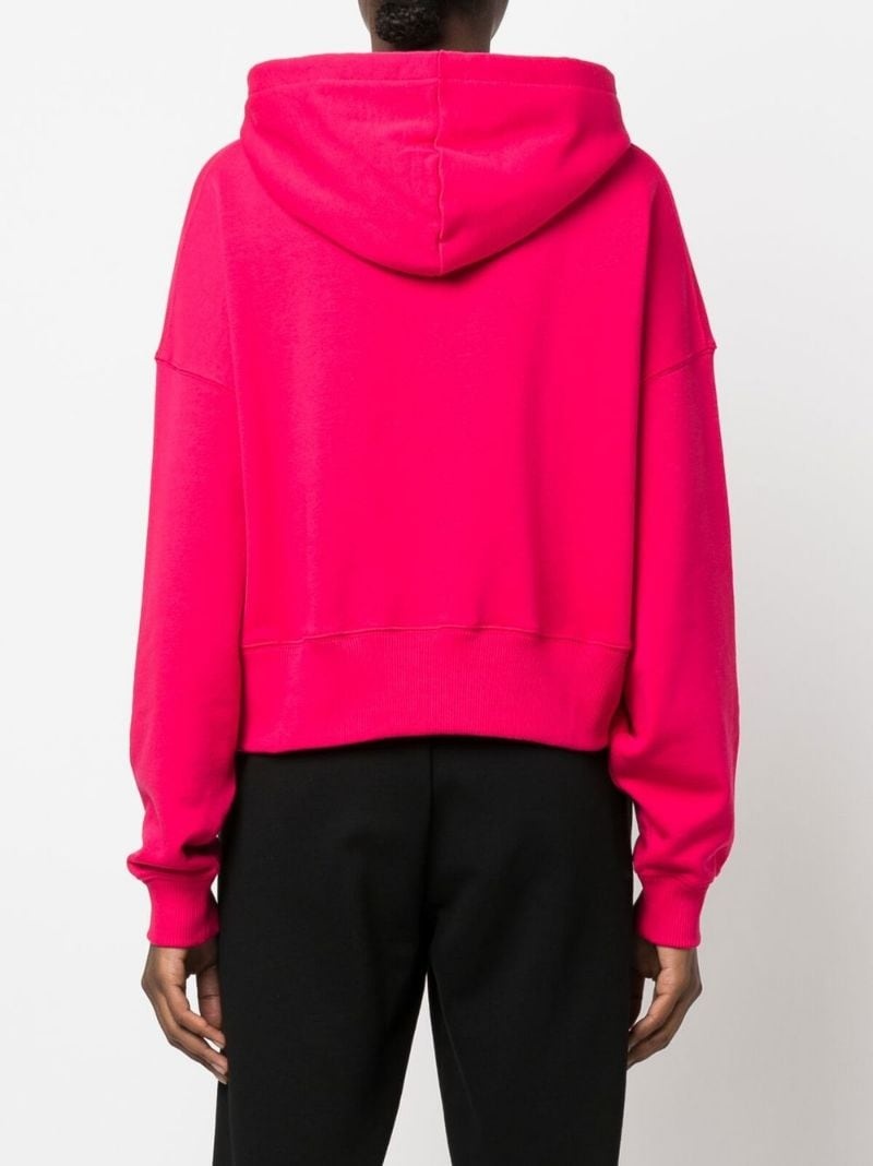 logo-print drawstring hoodie - 5