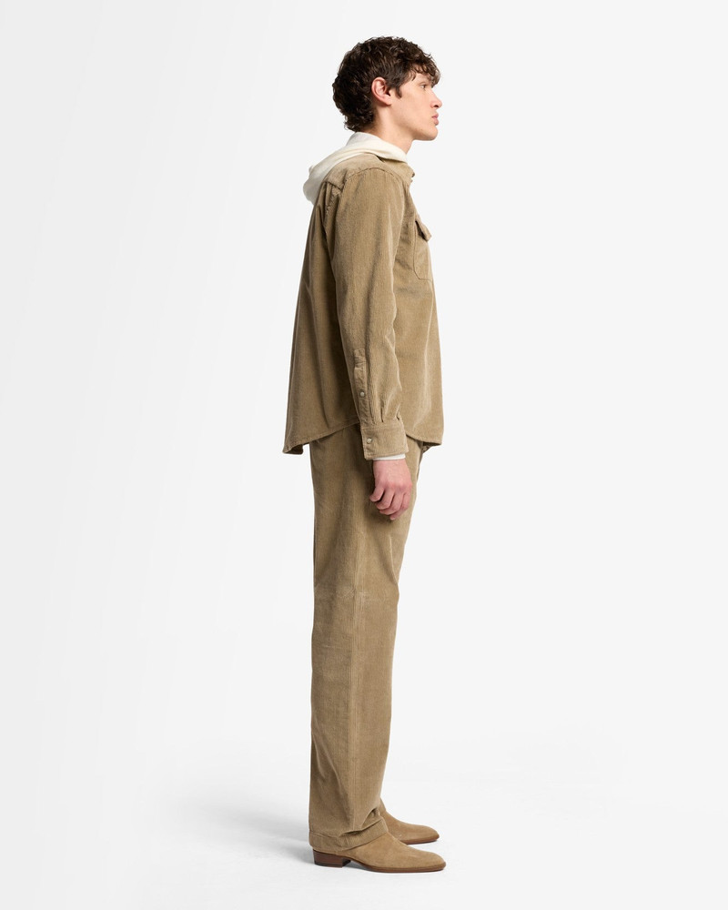 Corduroy Overshirt In Silver Mink 7