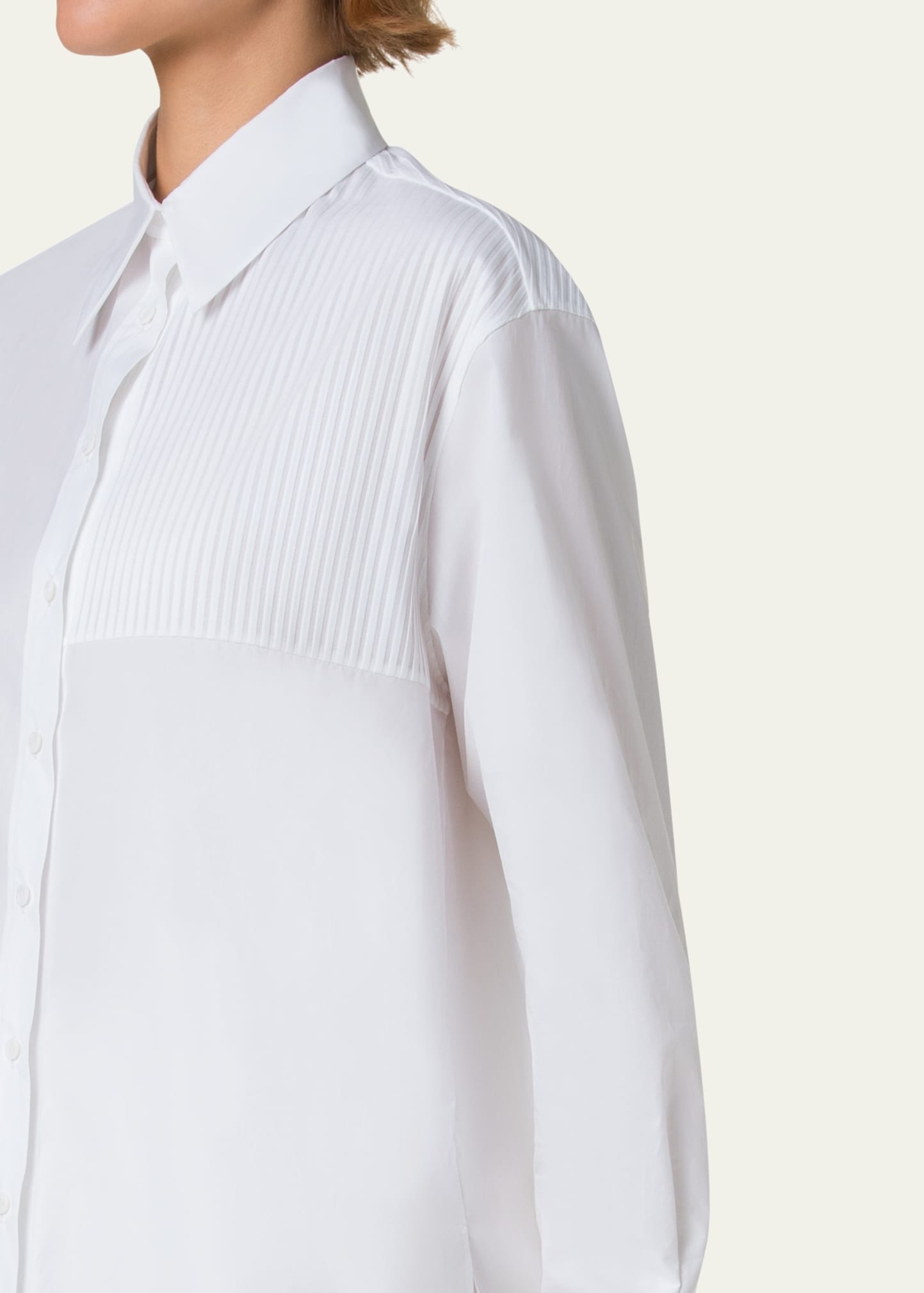 Textured Cotton Voile Oversized Shirt - 5