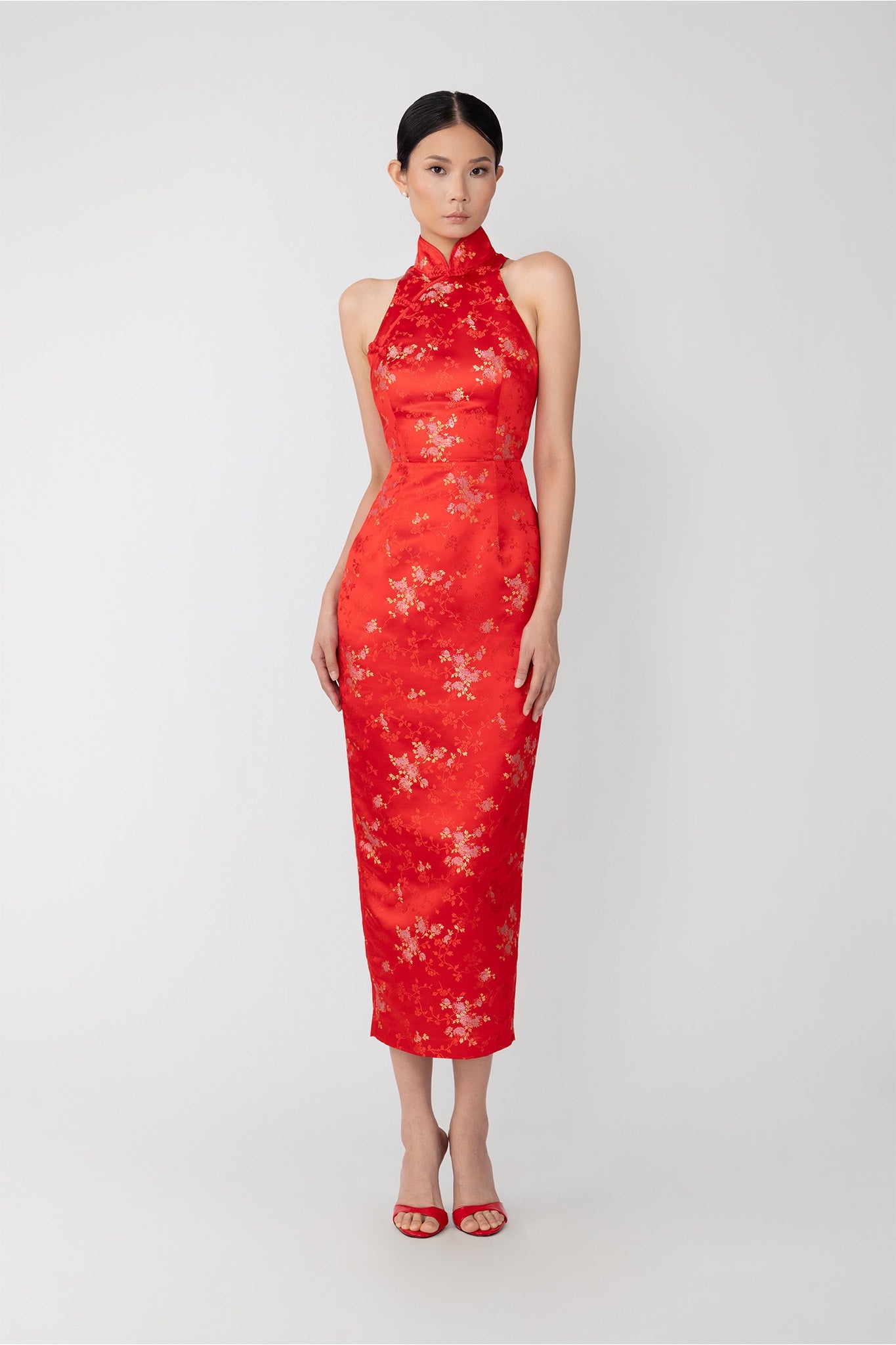 JILL CHINESE JACQUARD PENCIL DRESS - 3
