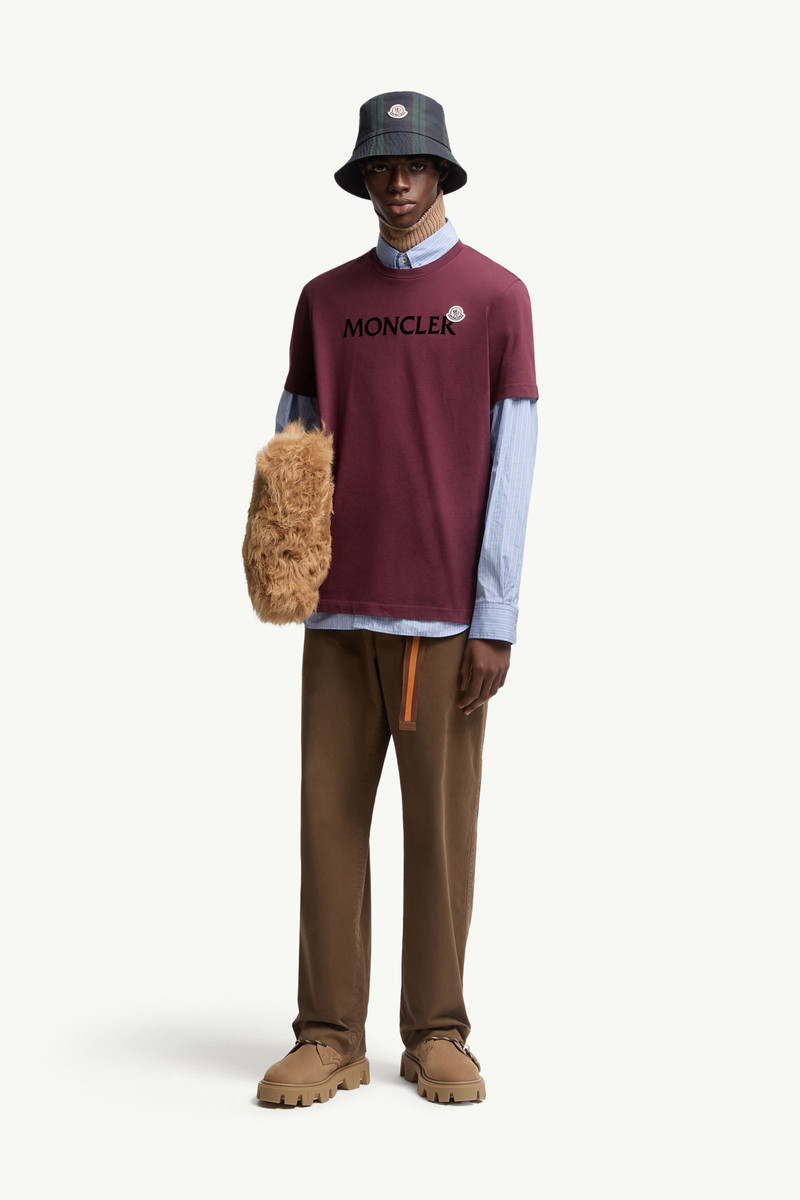 Moncler Flocked Logo Cotton T-Shirt outlook