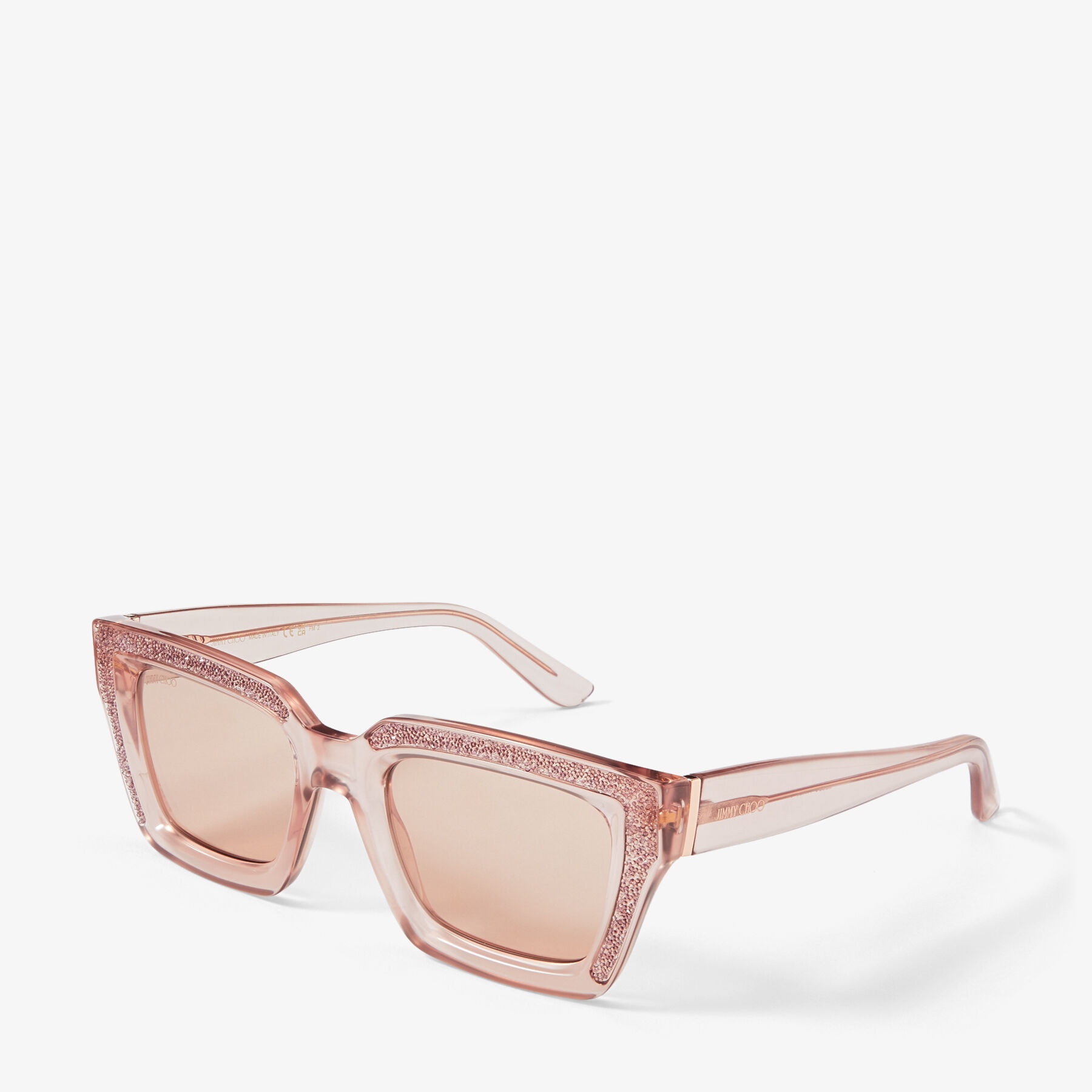 Megs
Nude Square Frame Sunglasses with Swarovski Crystals - 3