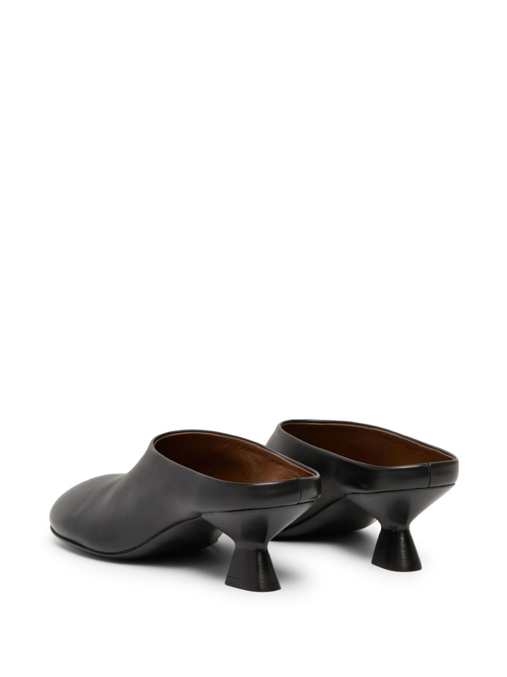 55mm round-toe leather mules - 3