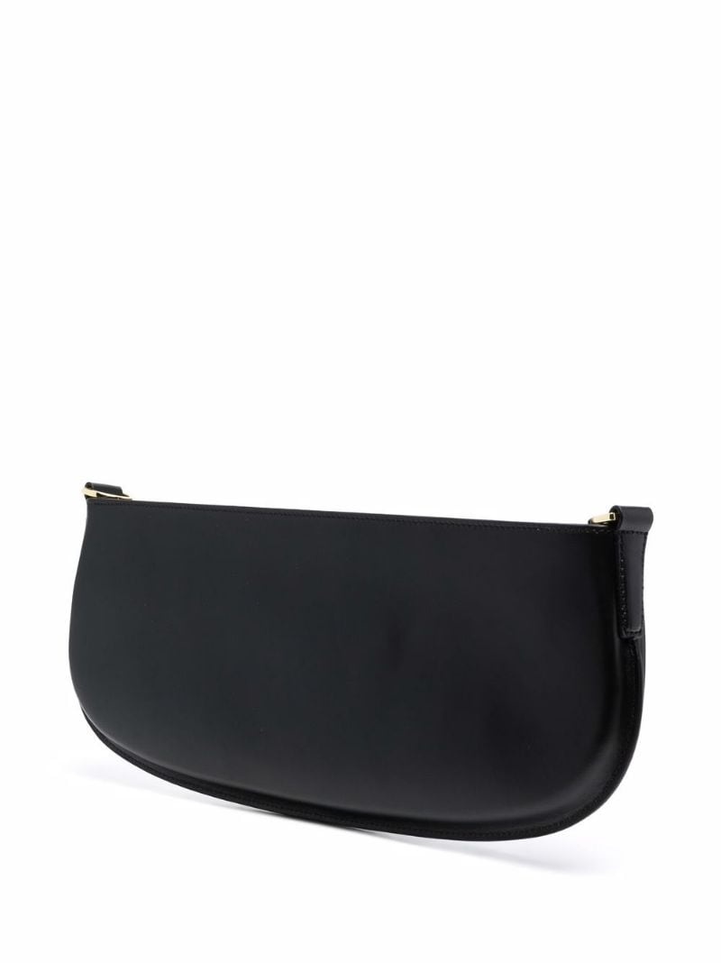 zip-up curved tote bag - 3