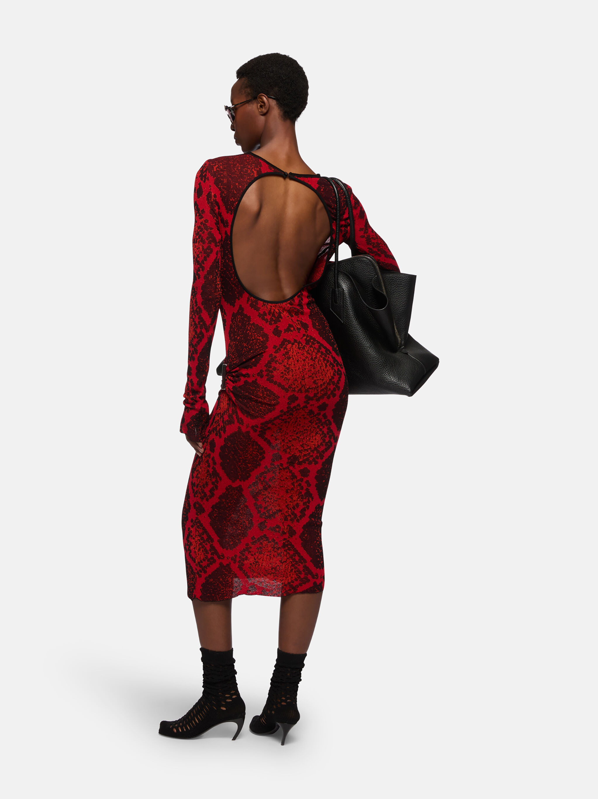 RED MIDI DRESS - 3