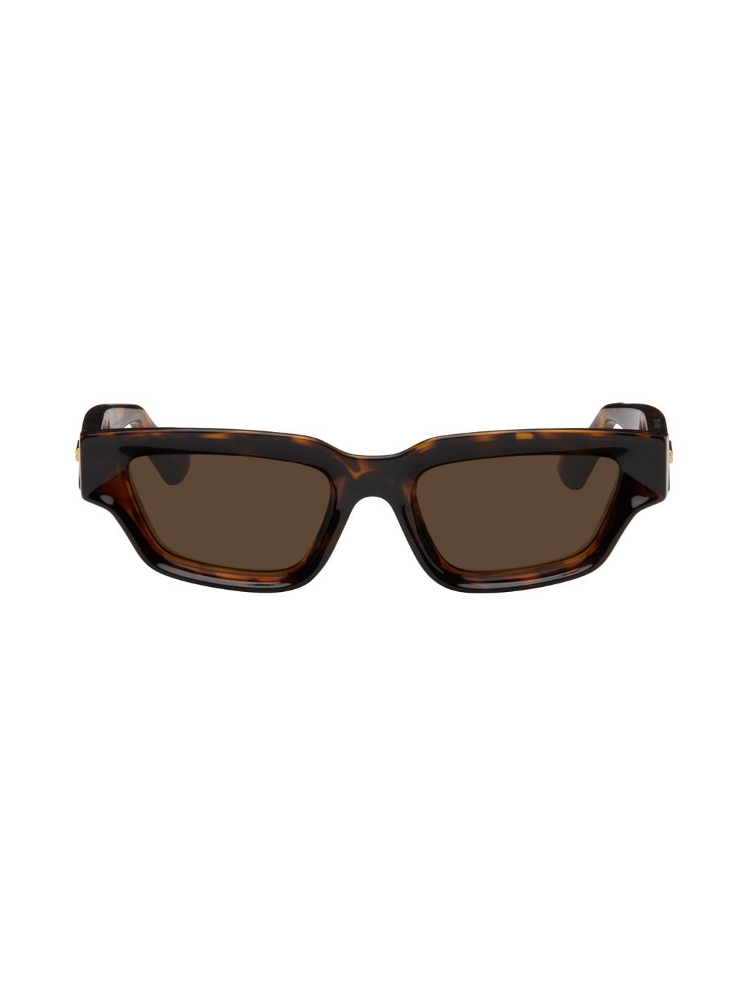 Tortoiseshell Sharp Square Sunglasses - 1