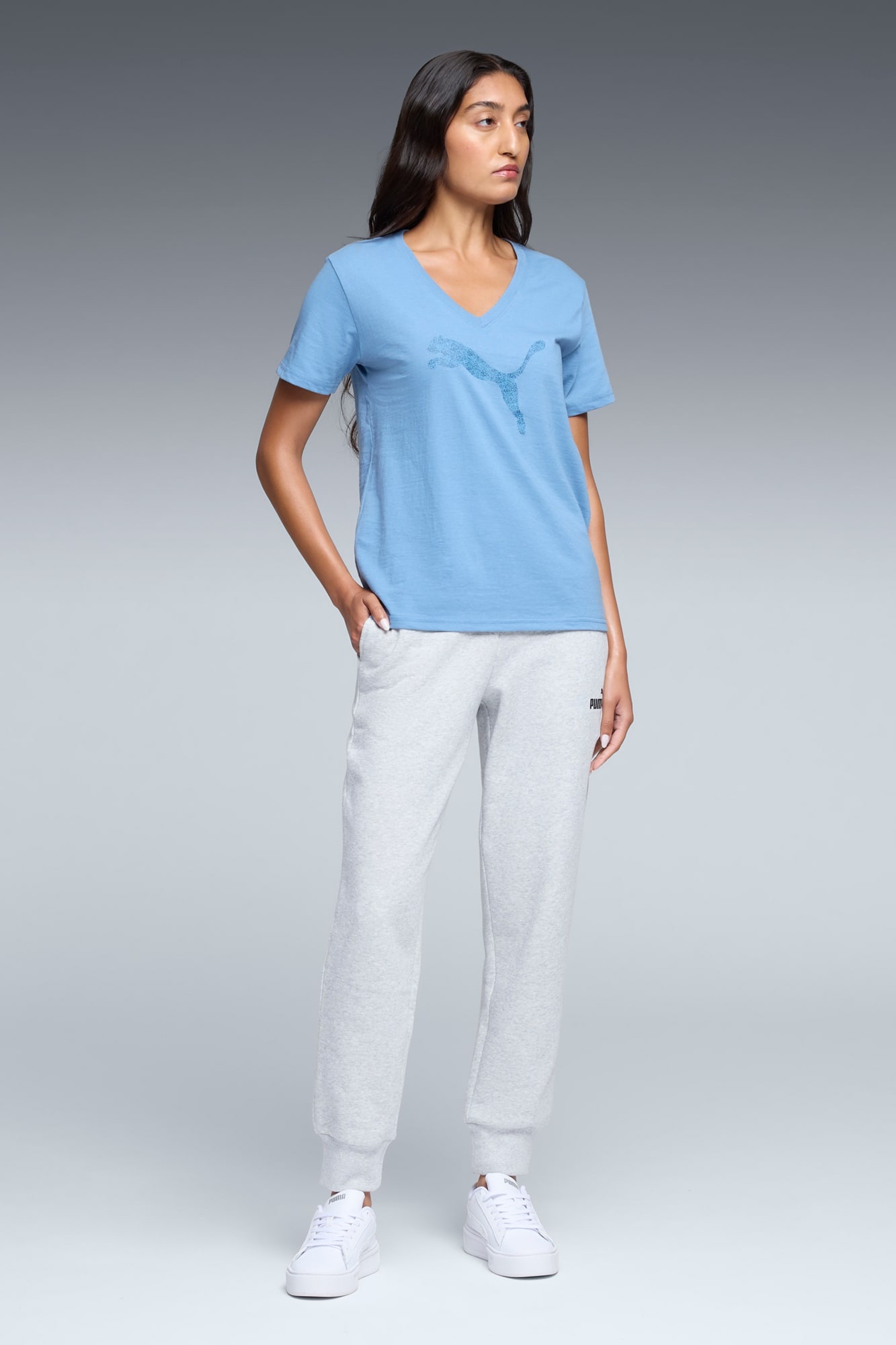 Graphic Pebble V-Neck Tee Women - 5