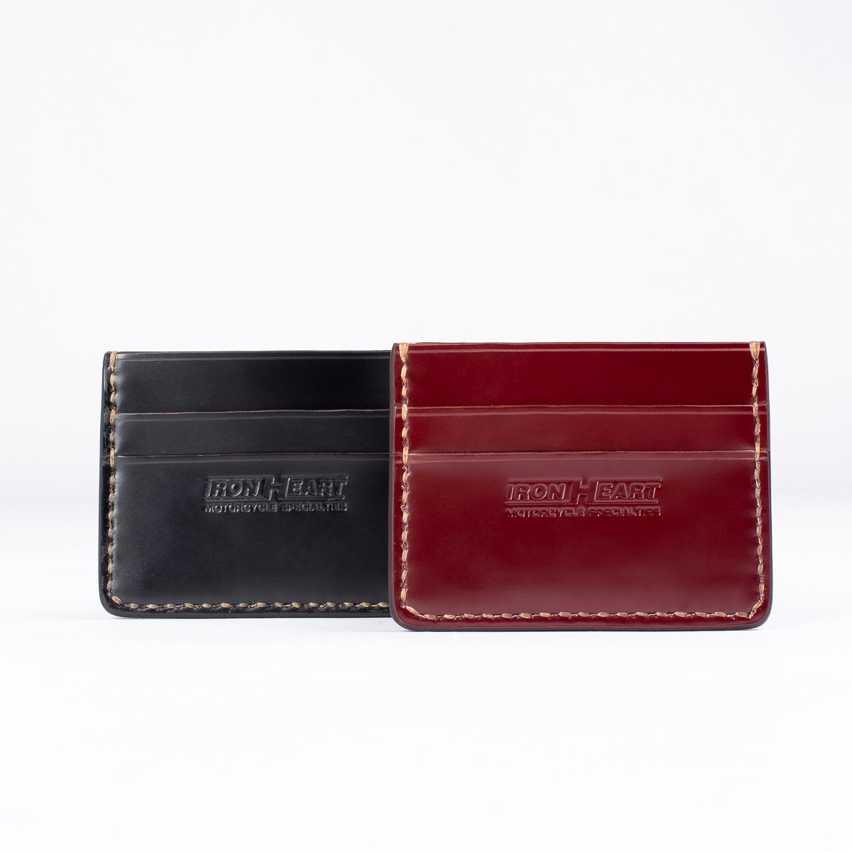 IHG-089 Shell Cordovan Card Holder - Black or Oxblood - 1