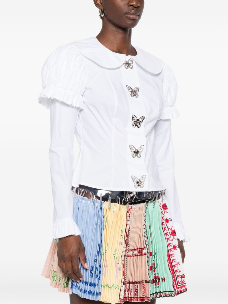 butterfly-embellished ruffled shirt 3