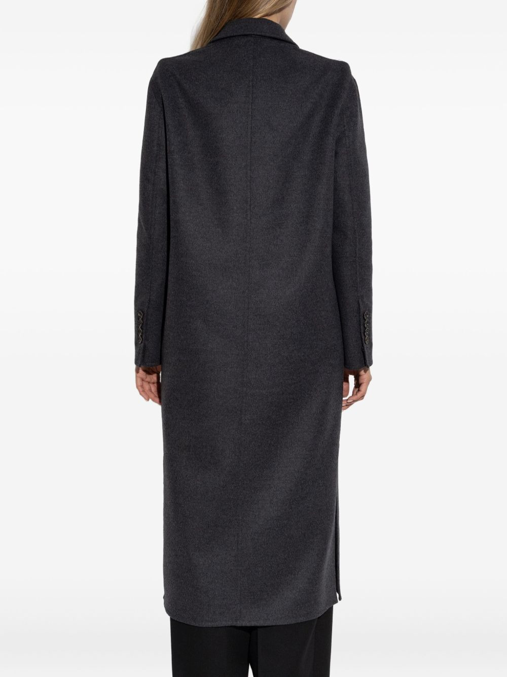 single-breasted wool coat - 4