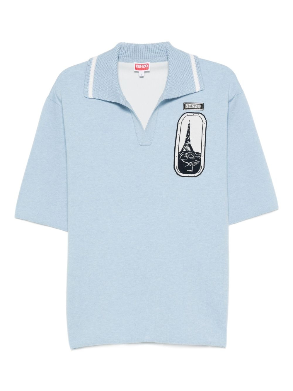 patch polo shirt - 1