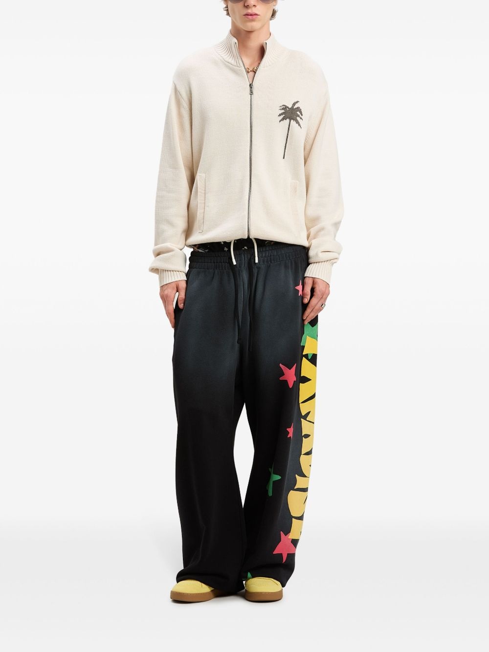 knit-palm zip-up cardigan - 2