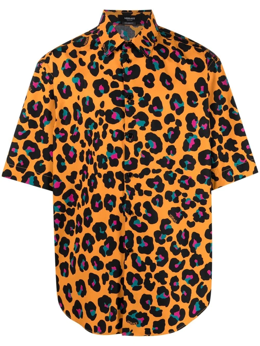 leopard-print short-sleeve shirt - 1