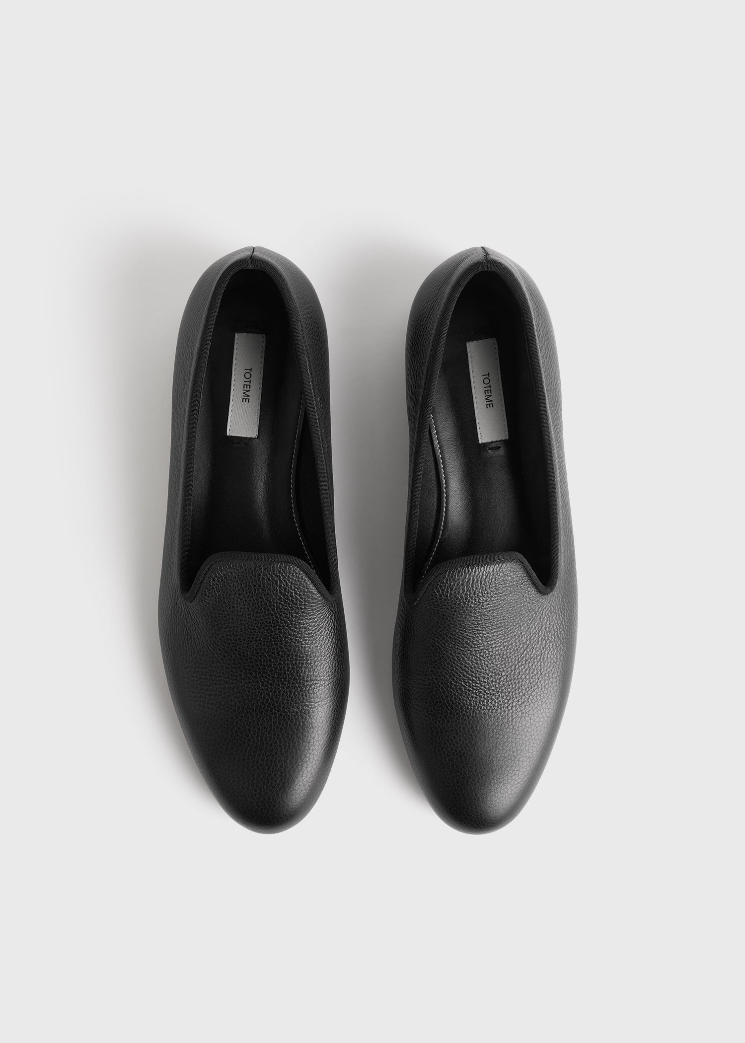 Grained-leather loafers black - 4