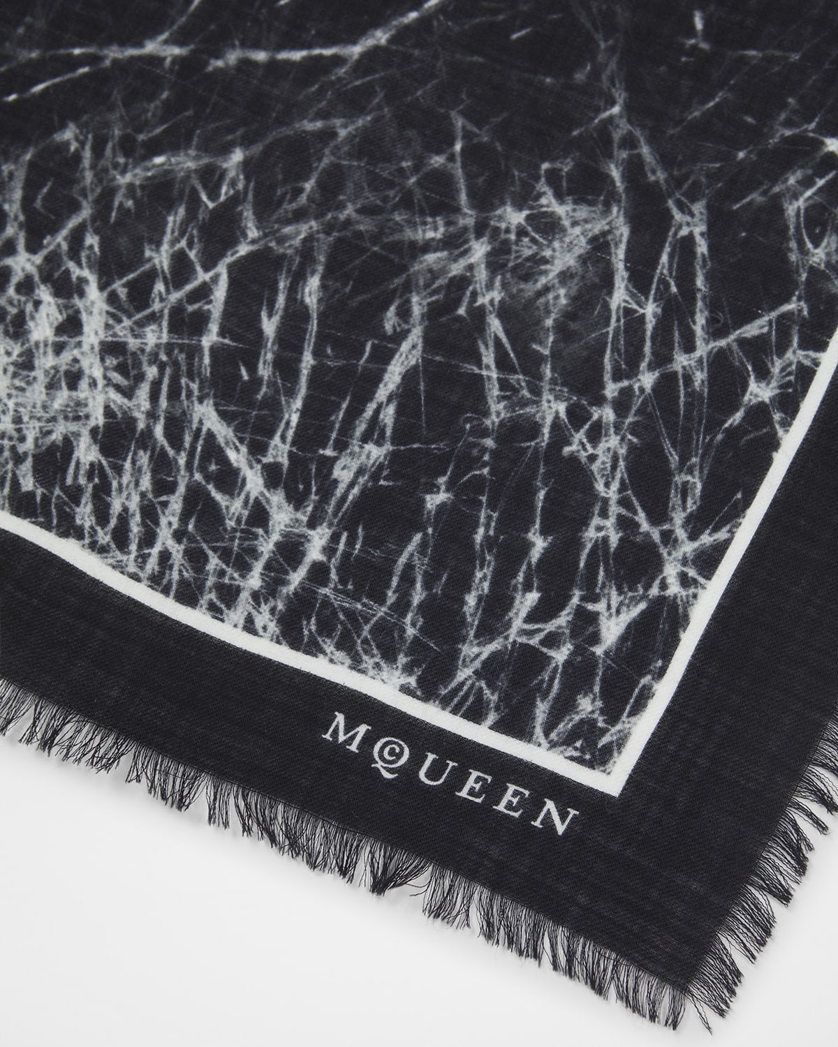 Alexander McQueen Smashed Glass-Print Silk Shawl