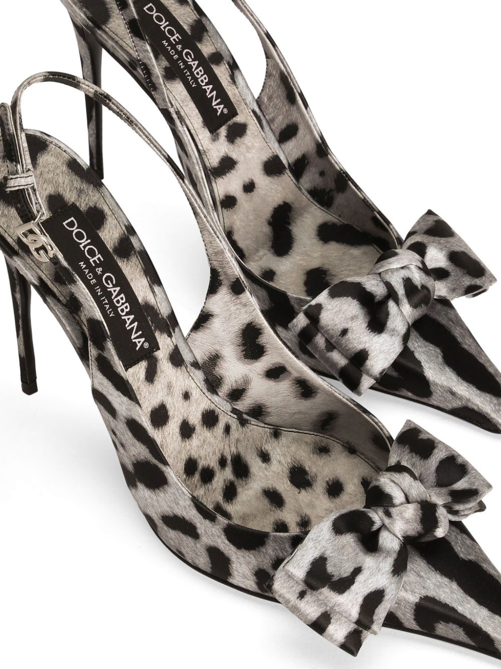 105mm leopard-print slingback pumps - 4