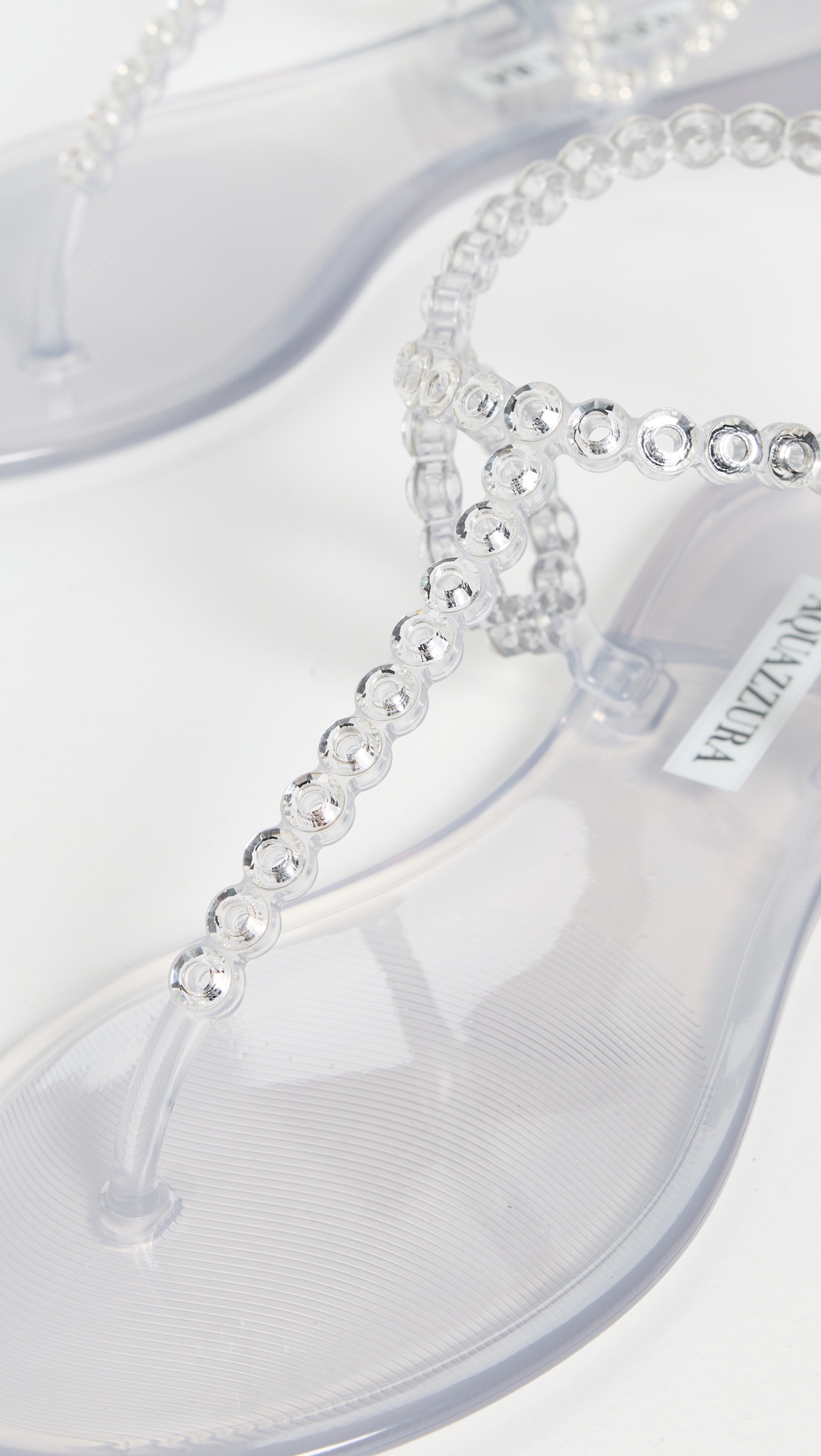 Almost Bare Crystal Jelly Sandal Flats - 5