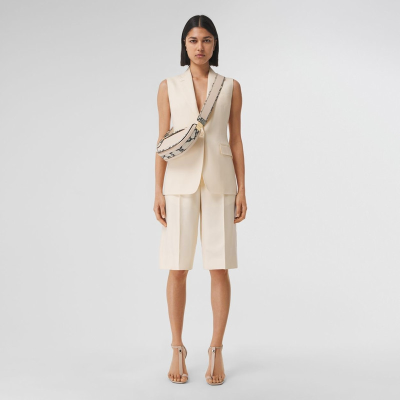 Burberry Monogram Motif Wool Tailored Shorts outlook