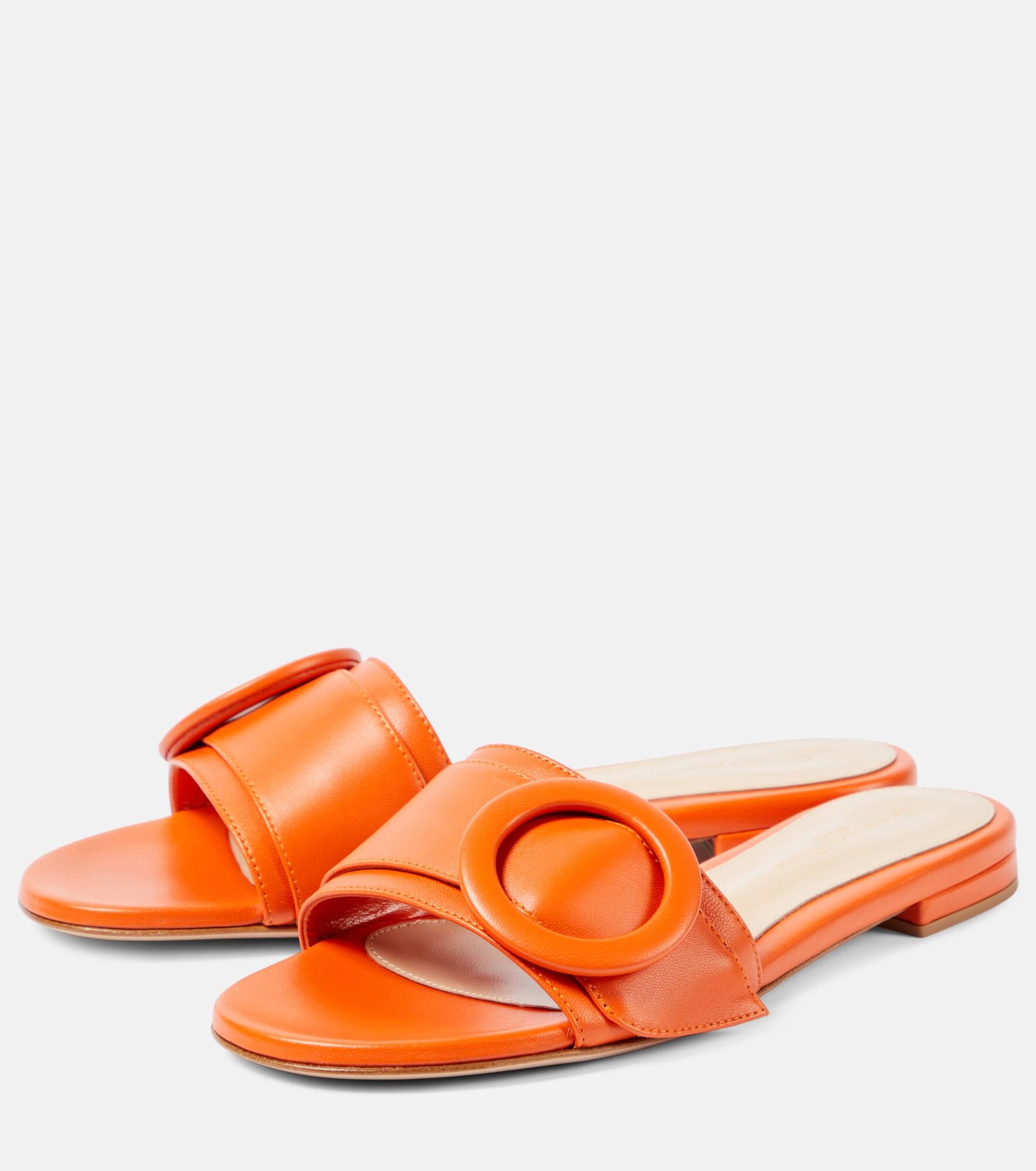 Embellished leather sandals - 5