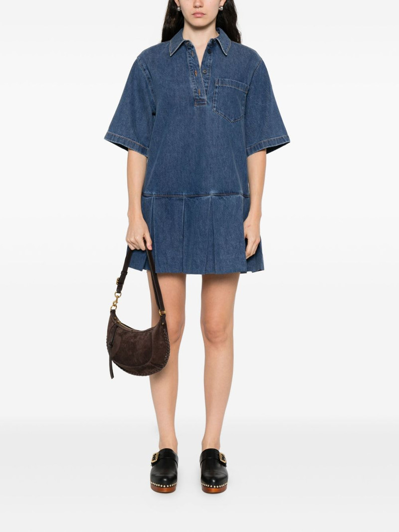 FRAME pleated denim shirtdress outlook