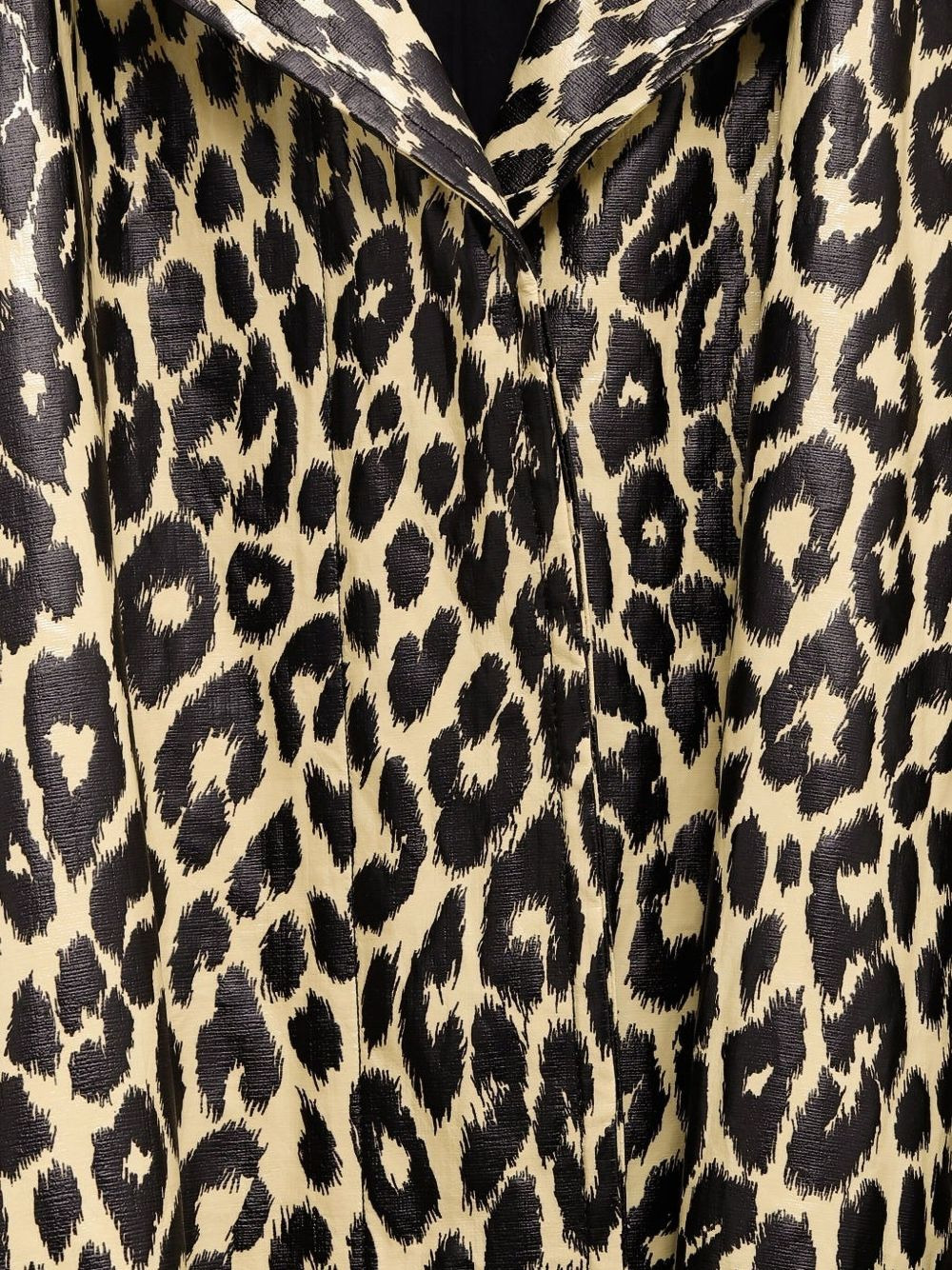 leopard-print belted single-breasted coat - 3