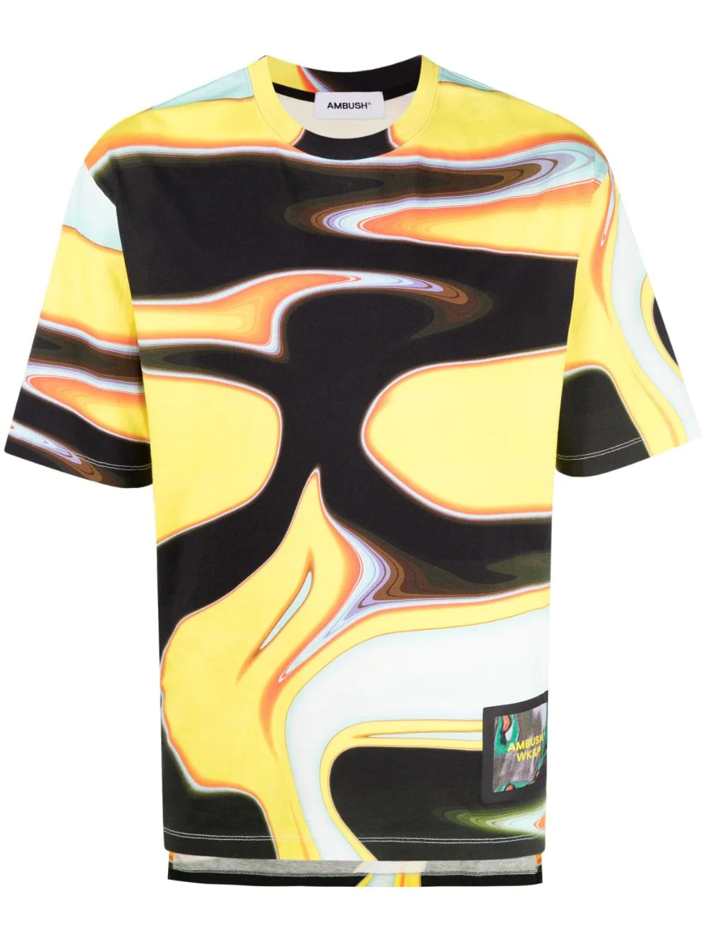 abstract-print T-shirt - 1