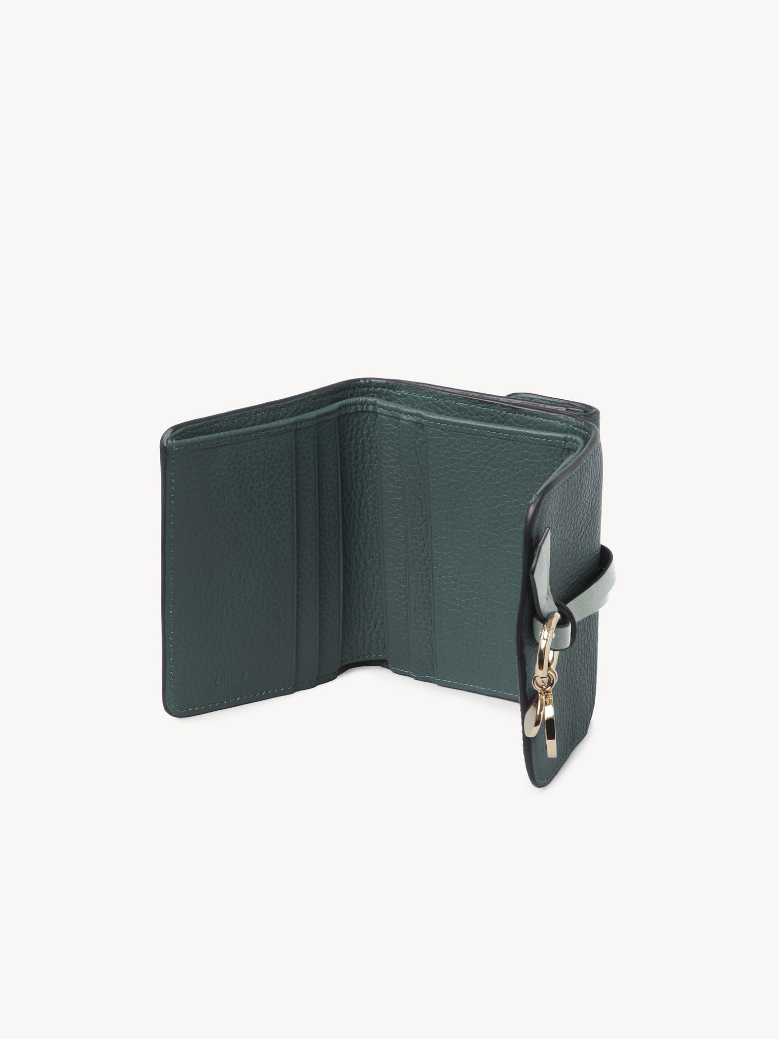 SMALL ALPHABET TRI-FOLD IN GRAINED LEATHER - 3